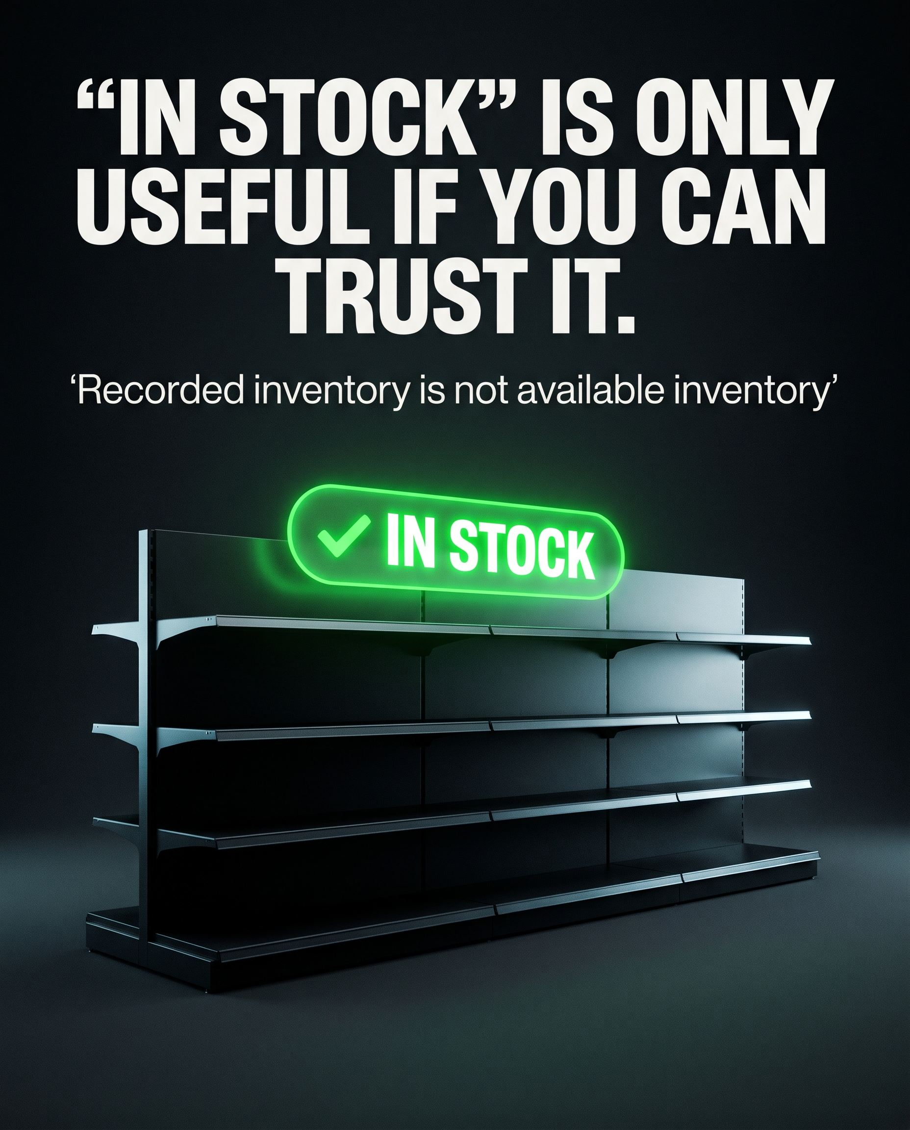 In stock vs real availability